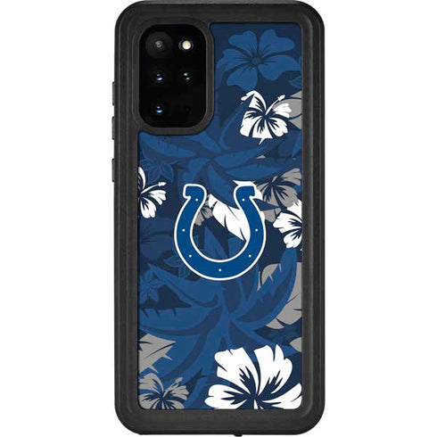 NFL Indianapolis Colts Tropical Print Galaxy S20 Plus Waterproof Case