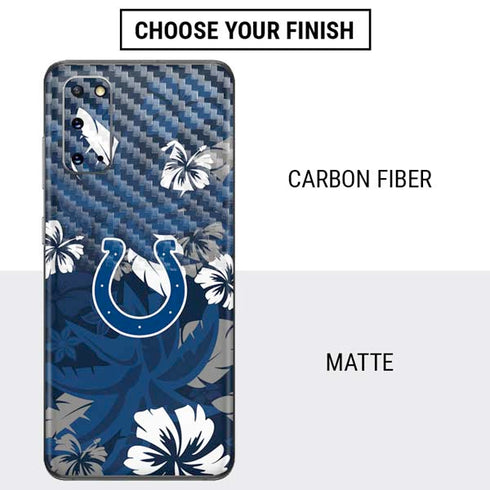 NFL Indianapolis Colts Tropical Print Galaxy S20 Skin