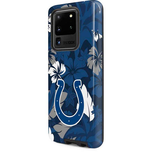 NFL Indianapolis Colts Tropical Print Galaxy S20 Ultra 5G Pro Case