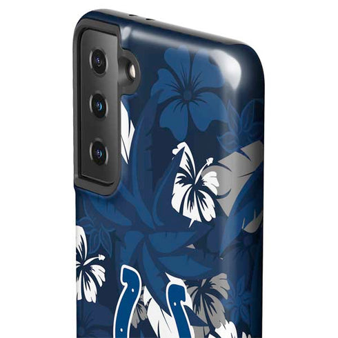 NFL Indianapolis Colts Tropical Print Galaxy S21 FE Pro Case