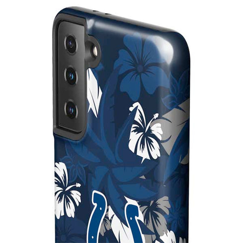 NFL Indianapolis Colts Tropical Print Galaxy S21 Plus 5G Pro Case