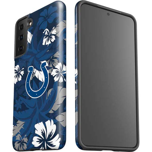 NFL Indianapolis Colts Tropical Print Galaxy S21 Plus 5G Pro Case