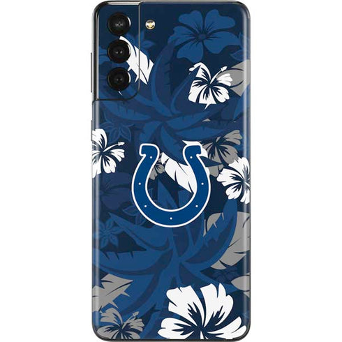 NFL Indianapolis Colts Tropical Print Galaxy S21 Plus 5G Skin