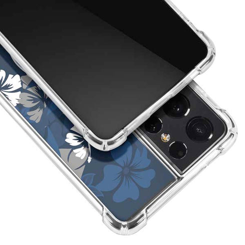 NFL Indianapolis Colts Tropical Print Galaxy S21 Ultra 5G Clear Case