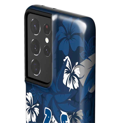 NFL Indianapolis Colts Tropical Print Galaxy S21 Ultra 5G Pro Case