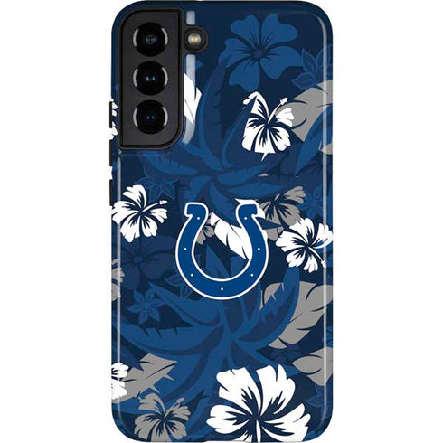 NFL Indianapolis Colts Tropical Print Galaxy S22 Plus Pro Case