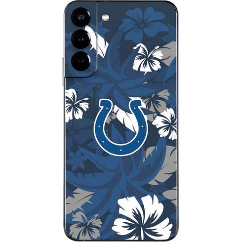 NFL Indianapolis Colts Tropical Print Galaxy S22 Plus Skin