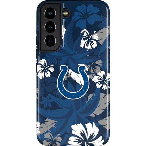 NFL Indianapolis Colts Tropical Print Galaxy S22 Pro Case
