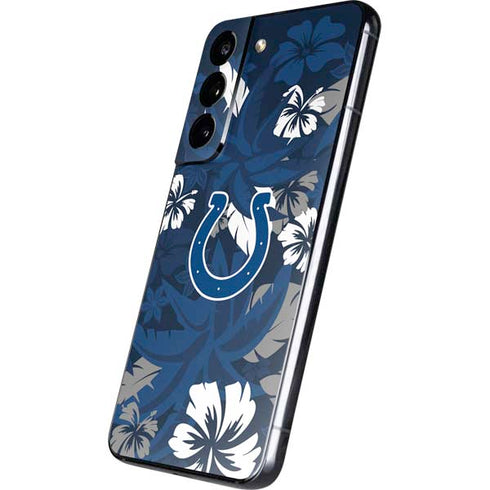 NFL Indianapolis Colts Tropical Print Galaxy S22 Skin