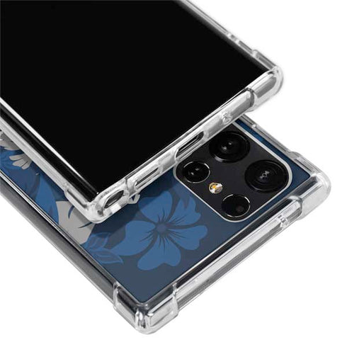 NFL Indianapolis Colts Tropical Print Galaxy S22 Ultra Clear Case
