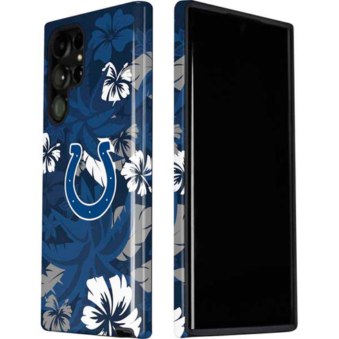 NFL Indianapolis Colts Tropical Print Galaxy S22 Ultra Pro Case
