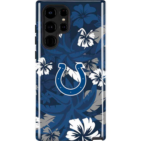 NFL Indianapolis Colts Tropical Print Galaxy S22 Ultra Pro Case