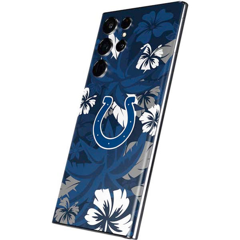 NFL Indianapolis Colts Tropical Print Galaxy S22 Ultra Skin
