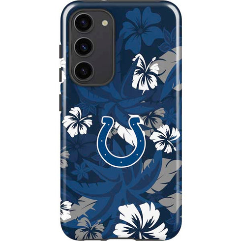 NFL Indianapolis Colts Tropical Print Galaxy S23 Plus Pro Case