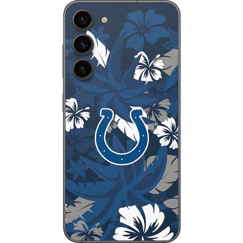 NFL Indianapolis Colts Tropical Print Galaxy S23 Plus Skin
