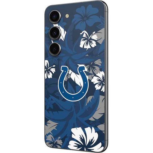 NFL Indianapolis Colts Tropical Print Galaxy S23 Skin