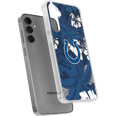 NFL Indianapolis Colts Tropical Print Galaxy S24 Plus Clear Case