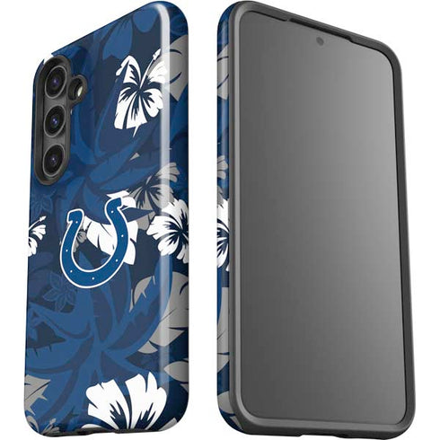 NFL Indianapolis Colts Tropical Print Galaxy S24 Plus Impact Case