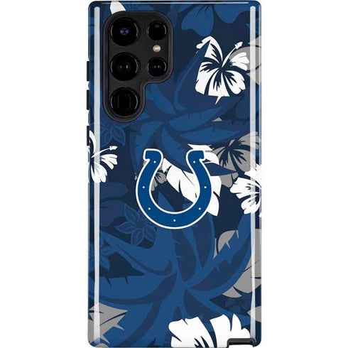 NFL Indianapolis Colts Tropical Print Galaxy S24 Ultra Impact Case