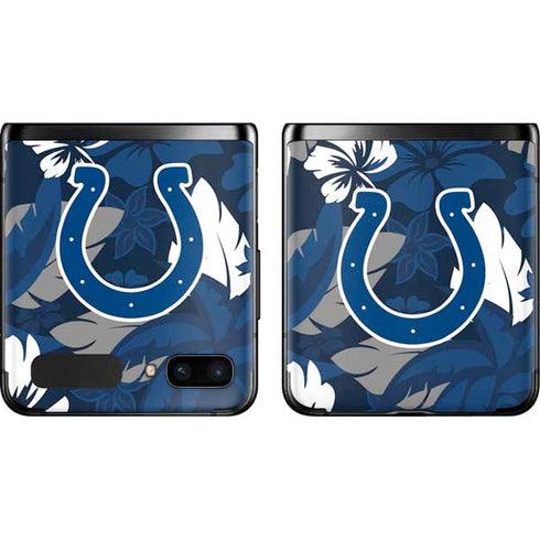 NFL Indianapolis Colts Tropical Print Galaxy Z Flip Skin