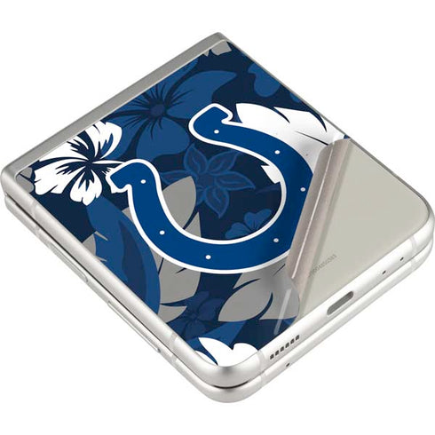 NFL Indianapolis Colts Tropical Print Galaxy Z Flip3 5G Skin