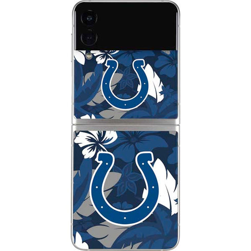 NFL Indianapolis Colts Tropical Print Galaxy Z Flip4 5G Skin