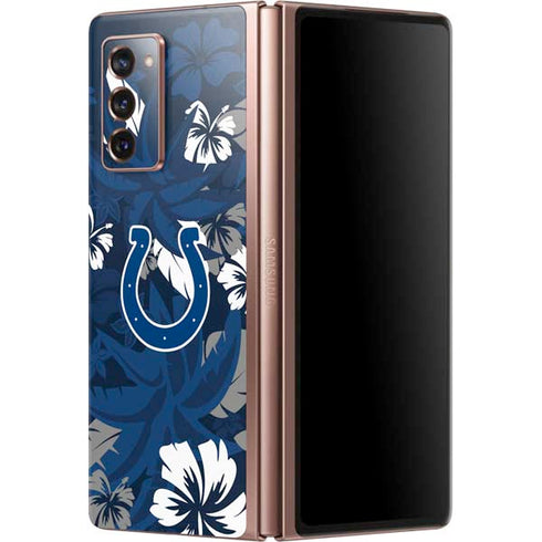NFL Indianapolis Colts Tropical Print Galaxy Z Fold2 5G Skin