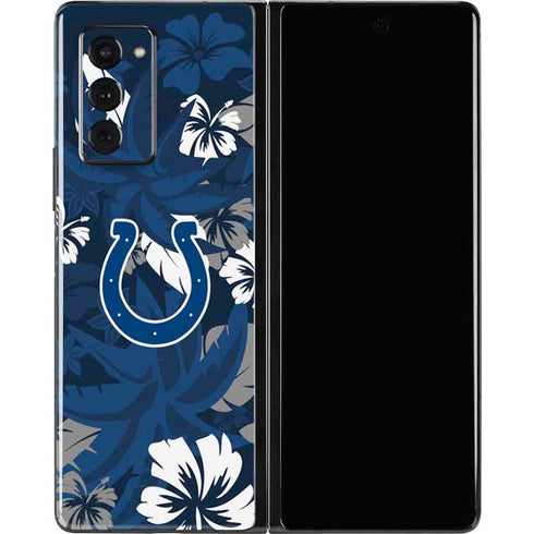 NFL Indianapolis Colts Tropical Print Galaxy Z Fold2 5G Skin