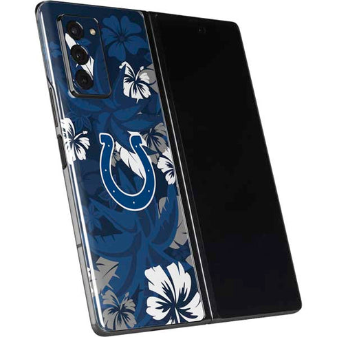 NFL Indianapolis Colts Tropical Print Galaxy Z Fold2 5G Skin