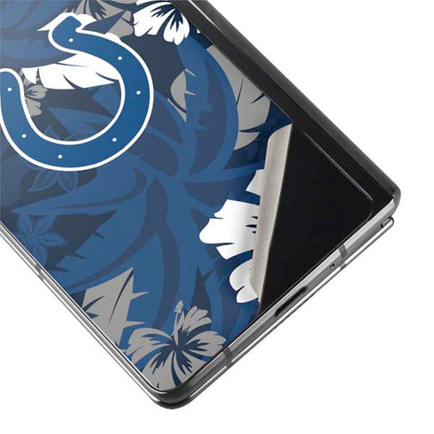 NFL Indianapolis Colts Tropical Print Galaxy Z Fold2 5G Skin
