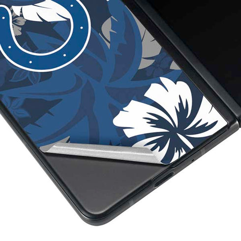 NFL Indianapolis Colts Tropical Print Galaxy Z Fold3 5G Skin