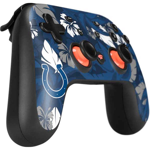 NFL Indianapolis Colts Tropical Print Google Stadia Controller Skin