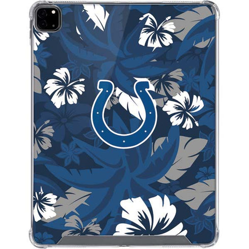 NFL Indianapolis Colts Tropical Print iPad Pro 12.9in (2020) Clear Case