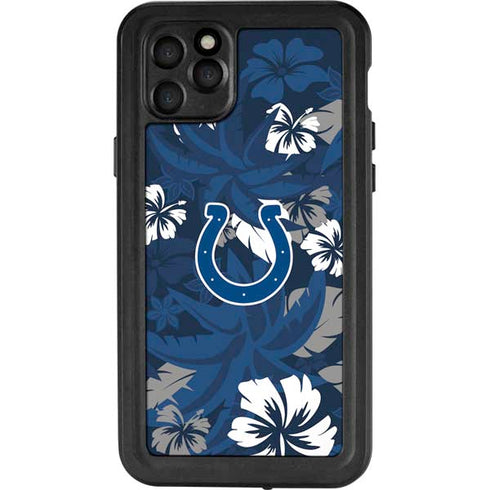 NFL Indianapolis Colts Tropical Print iPhone 11 Pro Max Waterproof Case