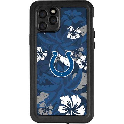 NFL Indianapolis Colts Tropical Print iPhone 11 Pro Waterproof Case