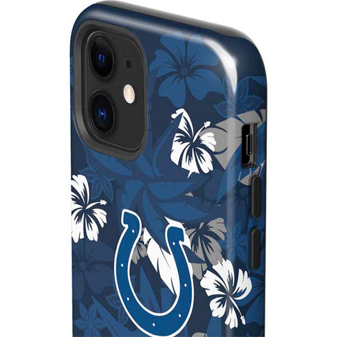 NFL Indianapolis Colts Tropical Print iPhone 12 Impact Case