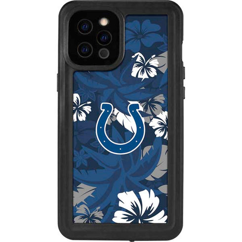 NFL Indianapolis Colts Tropical Print iPhone 12 Pro Max Waterproof Case