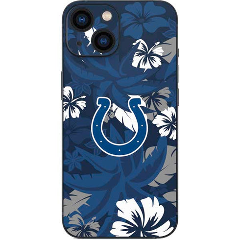 NFL Indianapolis Colts Tropical Print iPhone 13 Mini Skin