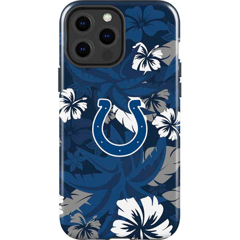 NFL Indianapolis Colts Tropical Print iPhone 13 Pro Max Impact Case
