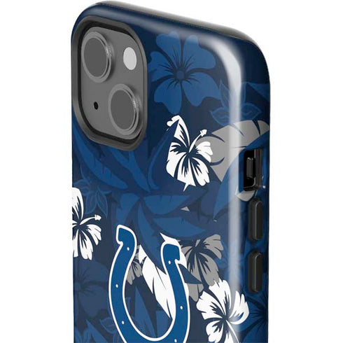 NFL Indianapolis Colts Tropical Print iPhone 15 Impact Case