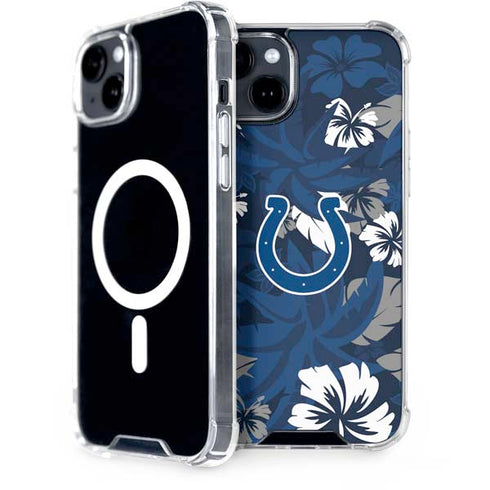 NFL Indianapolis Colts Tropical Print iPhone 15 Plus MagSafe Case