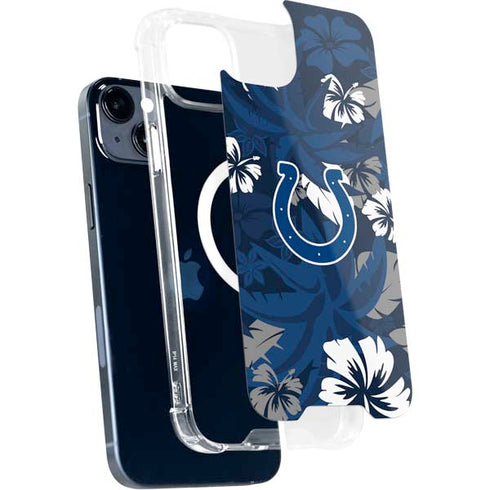 NFL Indianapolis Colts Tropical Print iPhone 15 Plus MagSafe Case