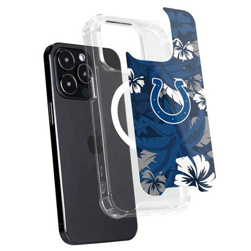 NFL Indianapolis Colts Tropical Print iPhone 15 Pro MagSafe Case