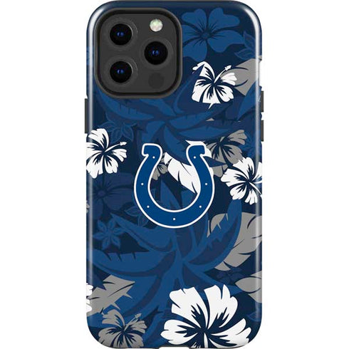 NFL Indianapolis Colts Tropical Print iPhone 15 Pro Max Impact Case