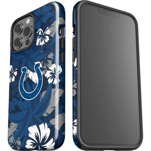 NFL Indianapolis Colts Tropical Print iPhone 15 Pro Max Impact Case