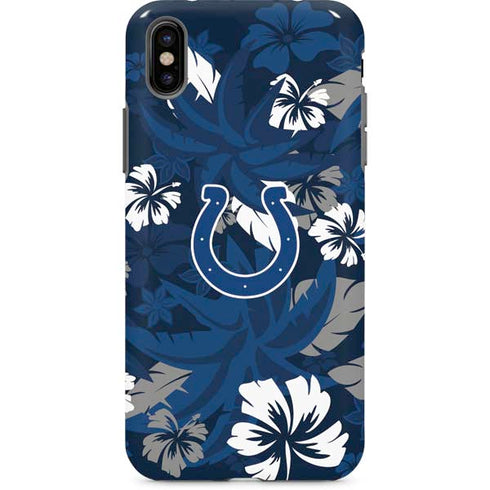 NFL Indianapolis Colts Tropical Print iPhone X Pro Case