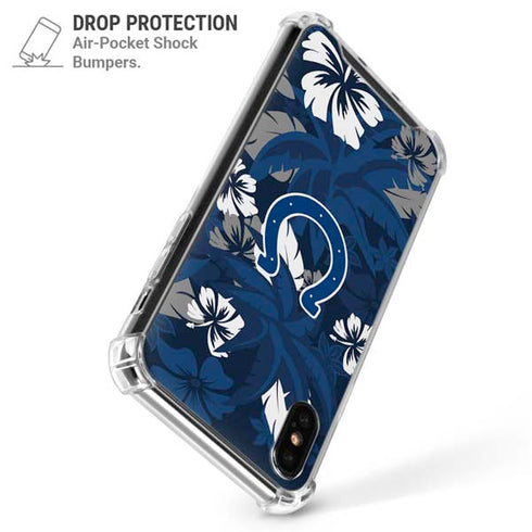 NFL Indianapolis Colts Tropical Print iPhone X/XS Clear Case