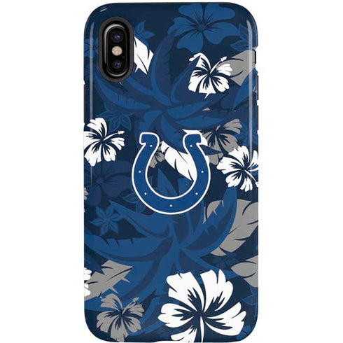 NFL Indianapolis Colts Tropical Print iPhone XS Pro Case
