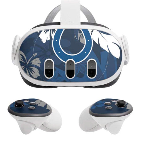 NFL Indianapolis Colts Tropical Print Meta Quest 3 Skin