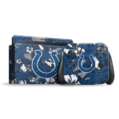 NFL Indianapolis Colts Tropical Print Nintendo Switch Bundle Skin